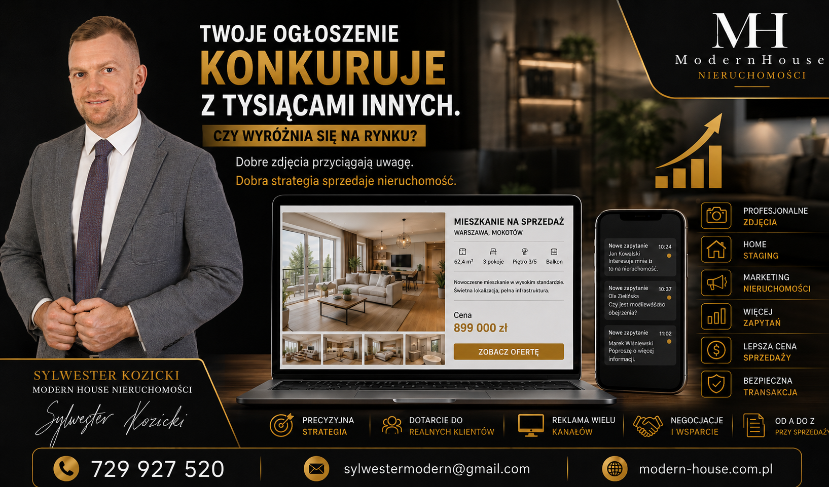Ogłoszenie nieruchomości, które sprzedaje